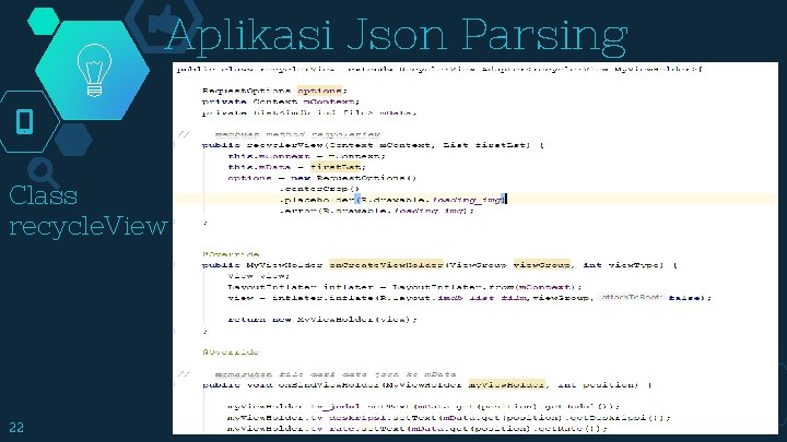 Aplikasi Json Parsing Class recycle. View 22 