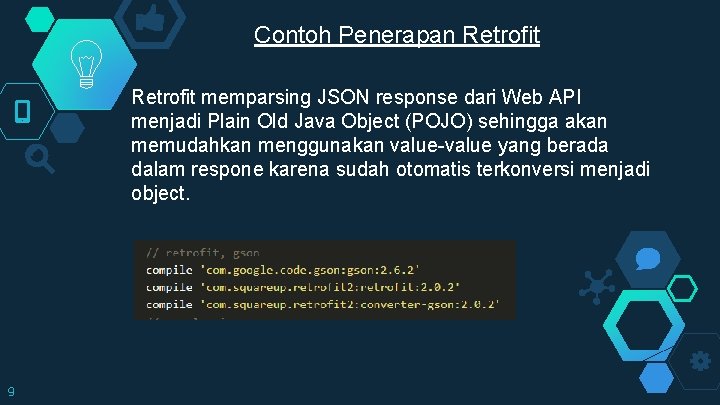 Contoh Penerapan Retrofit memparsing JSON response dari Web API menjadi Plain Old Java Object