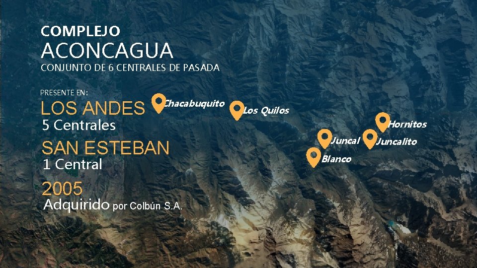 COMPLEJO ACONCAGUA CONJUNTO DE 6 CENTRALES DE PASADA PRESENTE EN: LOS ANDES Chacabuquito 5