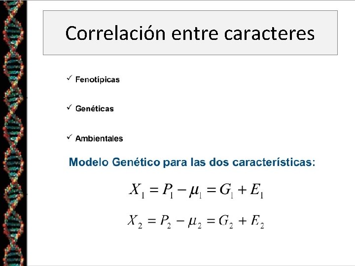 Correlación entre caracteres 