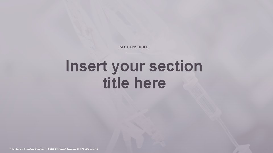 SECTION: THREE Insert your section title here www. Decision. Resources. Group. com | © SECTION: THREE Insert your section title here www. Decision. Resources. Group. com | ©