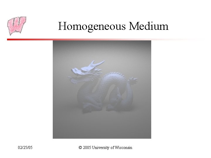 Homogeneous Medium 02/25/05 © 2005 University of Wisconsin 