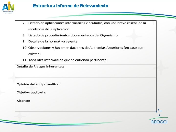 Estructura Informe de Relevamiento 