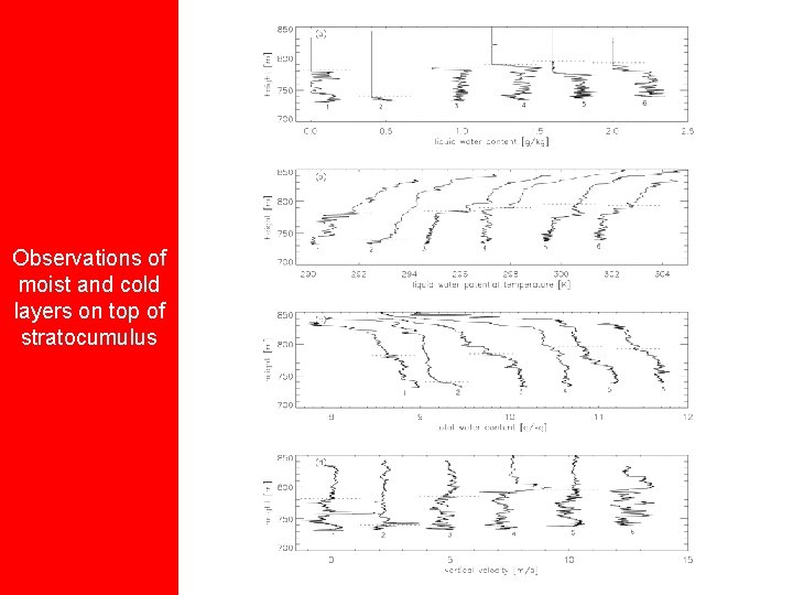 Observations of moist and cold layers on top of stratocumulus 