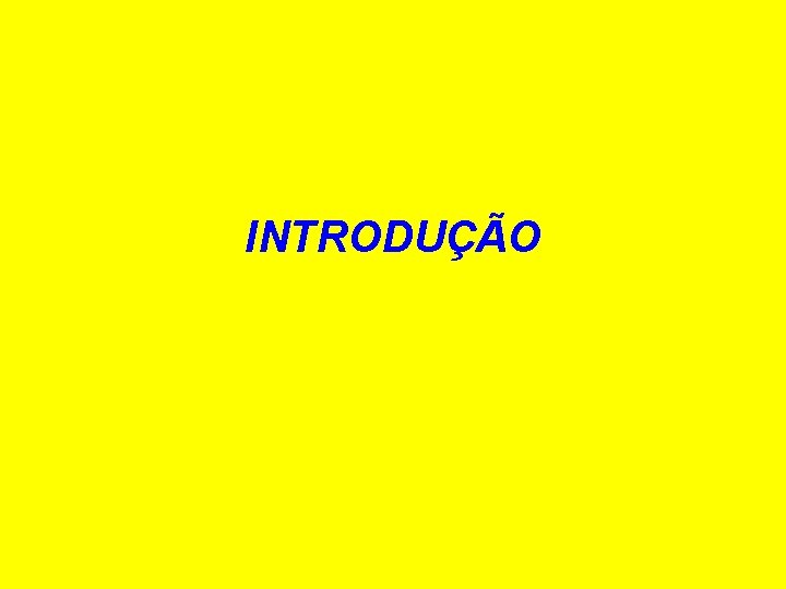 INTRODUÇÃO INTRODUÇÃO