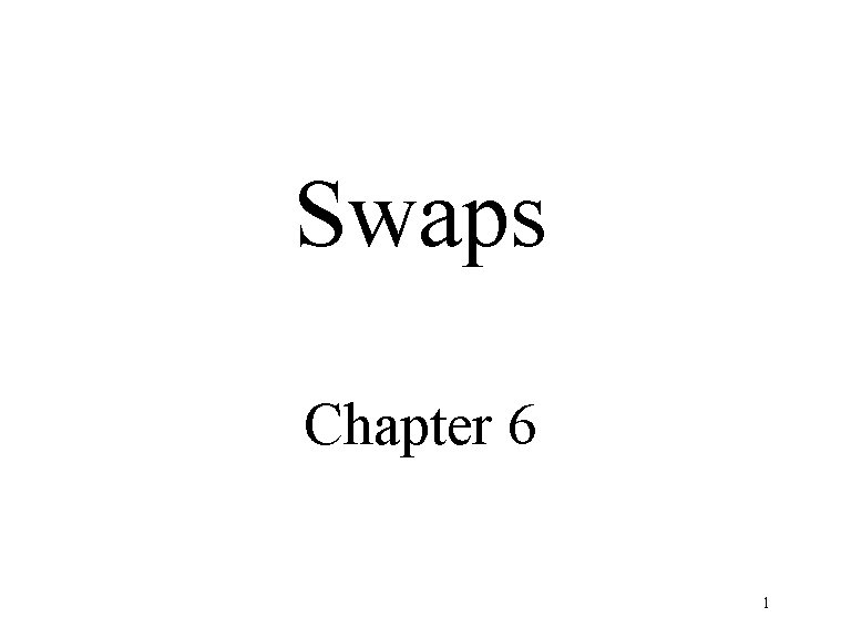 Swaps Chapter 6 1 