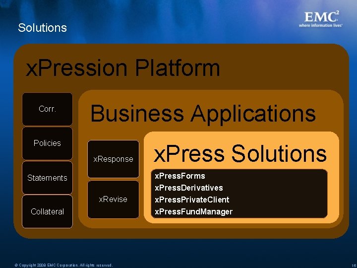 Solutions x. Pression Platform Corr. Business Applications Policies x. Response x. Press Solutions x.