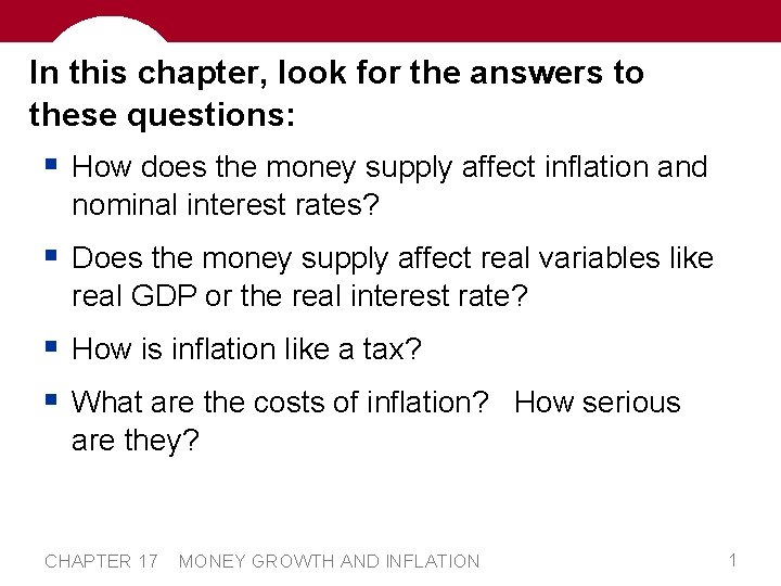 In this chapter, look for the answers to these questions: § How does the