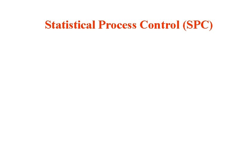 Statistical Process Control (SPC) 