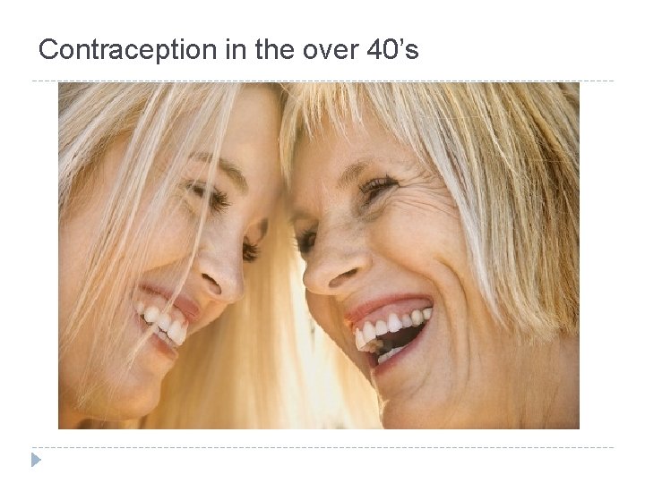 Contraception in the over 40’s 