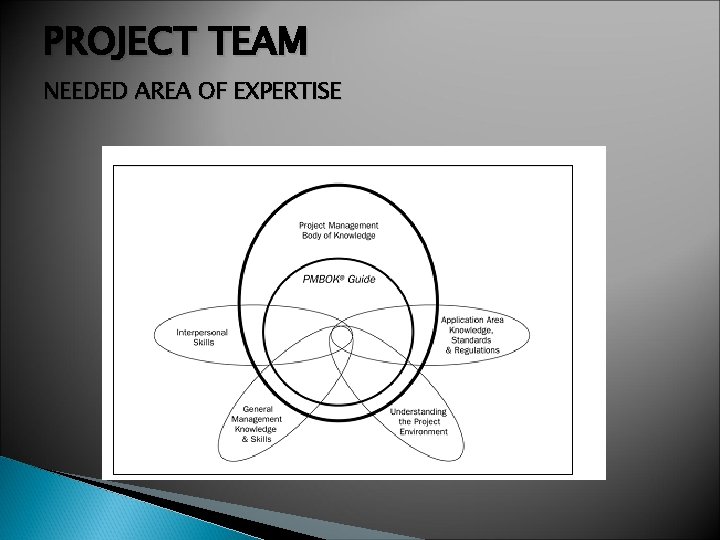 PROJECT TEAM NEEDED AREA OF EXPERTISE 