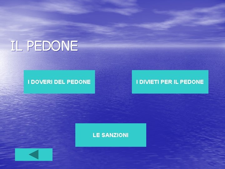 IL PEDONE I DOVERI DEL PEDONE I DIVIETI PER IL PEDONE LE SANZIONI 