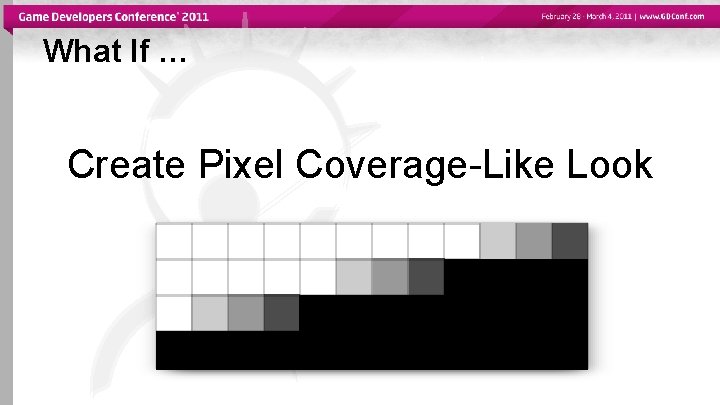 What If … Create Pixel Coverage-Like Look 