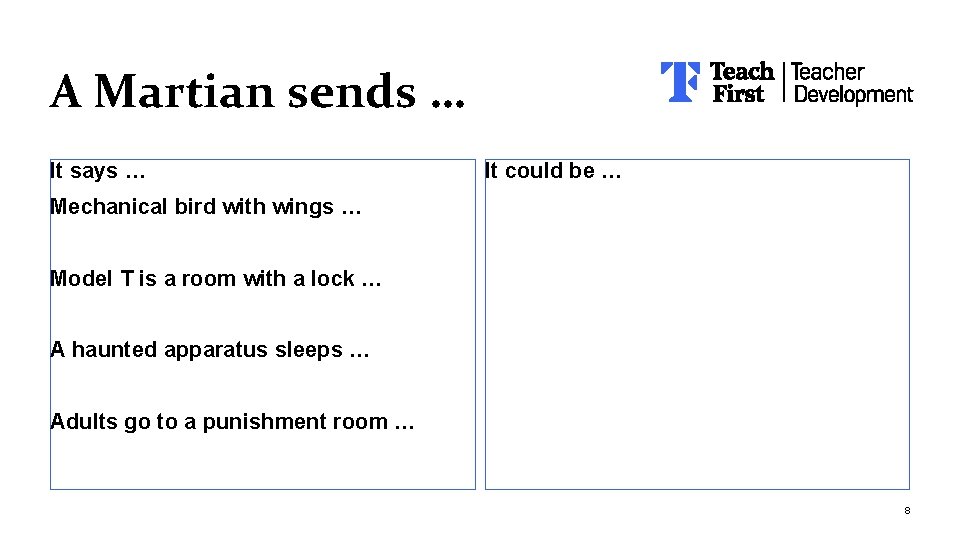 A Martian sends … It says … It could be … Mechanical bird with