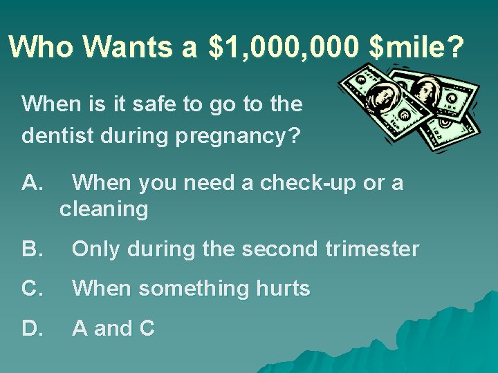Who Wants a $1, 000 $mile? When is it safe to go to the