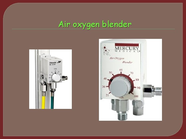 Air oxygen blender 