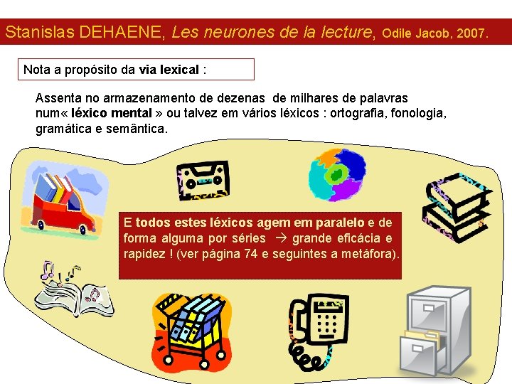 Stanislas DEHAENE, Les neurones de la lecture, Odile Jacob, 2007. Nota a propósito da