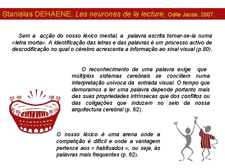 Stanislas DEHAENE, Les neurones de la lecture, Odile Jacob, 2007. Sem a acção do
