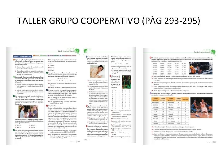 TALLER GRUPO COOPERATIVO (PÀG 293 -295) 