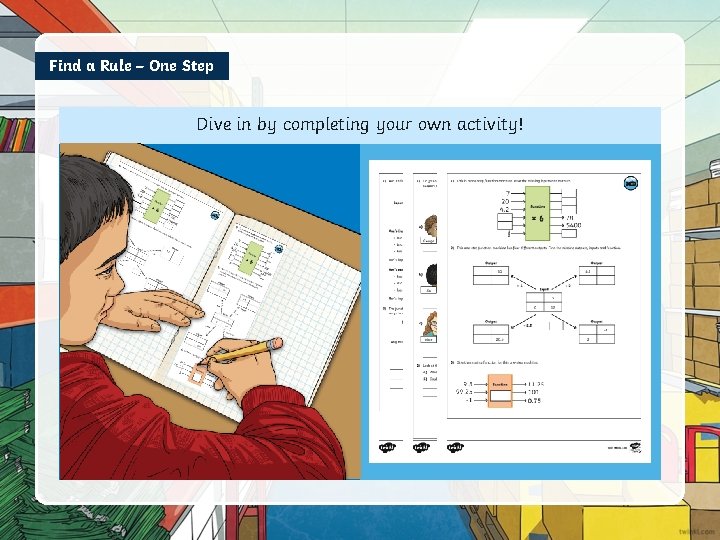 Find a Rule – One Step Dive in by completing your own activity! 