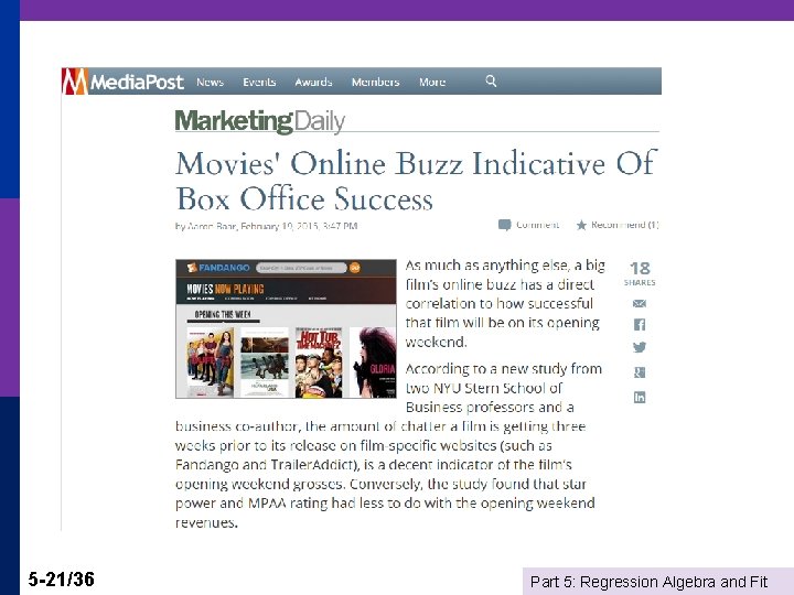5 -21/36 Part 5: Regression Algebra and Fit 