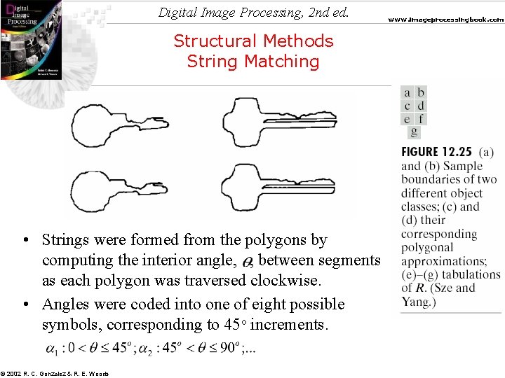 Digital Image Processing, 2 nd ed. Structural Methods String Matching • Strings were formed