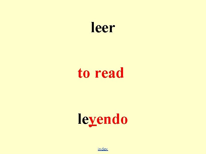 leer to read leyendo index 