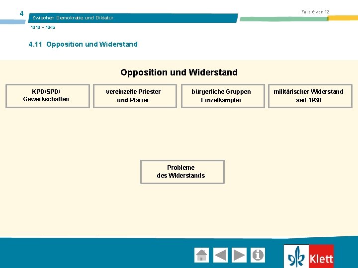 4 Folie 6 von 12 Zwischen Demokratie und Diktatur 1918 – 1945 4. 11