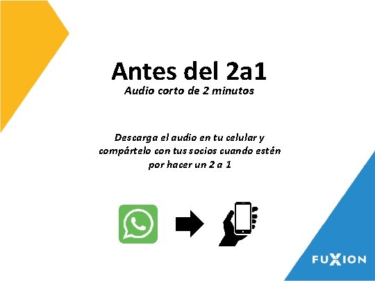 Antes del 2 a 1 Audio corto de 2 minutos Descarga el audio en