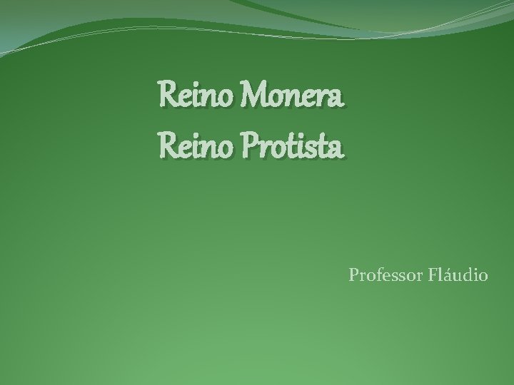 Reino Monera Reino Protista Professor Fláudio 