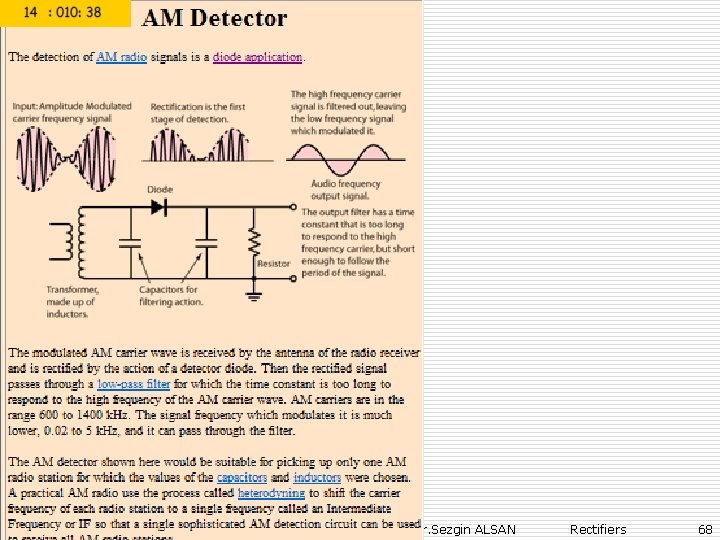 Prof. Dr. Sezgin ALSAN Rectifiers 68 