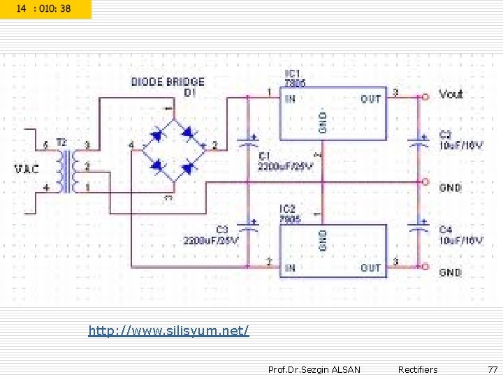 http: //www. silisyum. net/ Prof. Dr. Sezgin ALSAN Rectifiers 77 