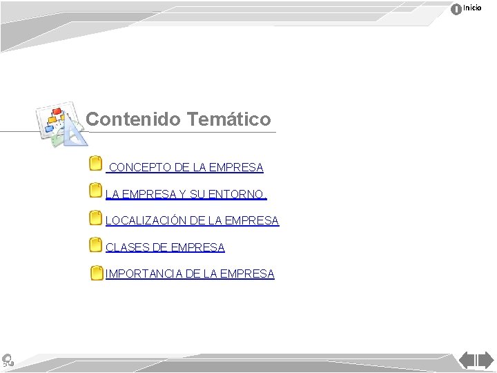 Inicio Contenido Temático CONCEPTO DE LA EMPRESA Y SU ENTORNO. LOCALIZACIÓN DE LA EMPRESA