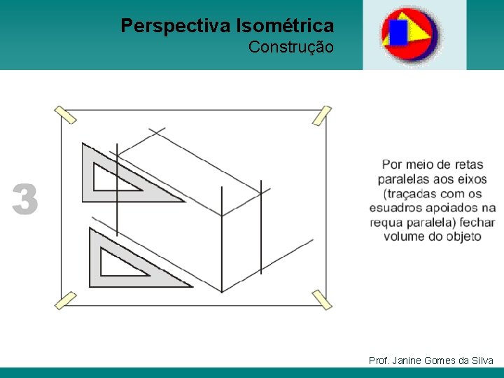 Perspectiva Isométrica Construção Prof. Janine Gomes da Silva 