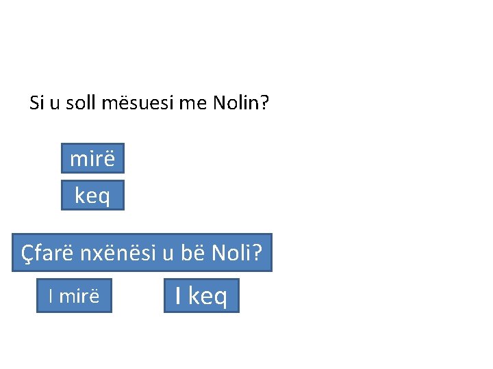 Si u soll mësuesi me Nolin? mirë keq Çfarë nxënësi u bë Noli? I