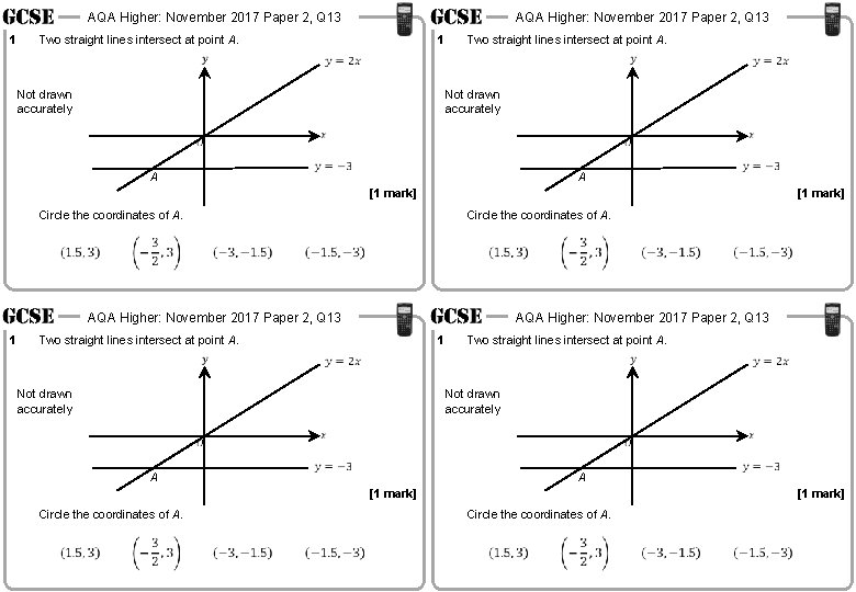 AQA Higher: November 2017 Paper 2, Q 13 1 AQA Higher: November 2017 Paper