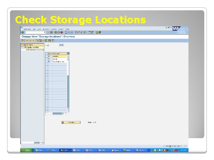 Check Storage Locations 