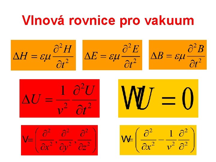 Vlnová rovnice pro vakuum 