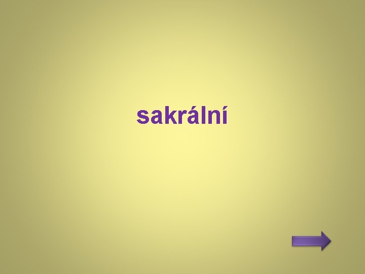 sakrální sakrální