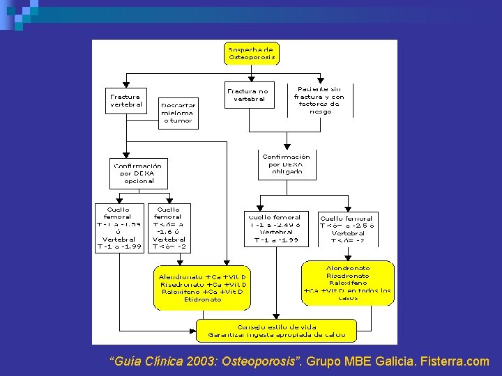 “Guía Clínica 2003: Osteoporosis”. Grupo MBE Galicia. Fisterra. com “Guía Clínica 2003: Osteoporosis”. Grupo MBE Galicia. Fisterra. com