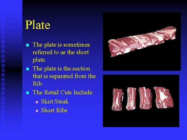 Plate n n n The plate is sometimes referred to as the short plate.