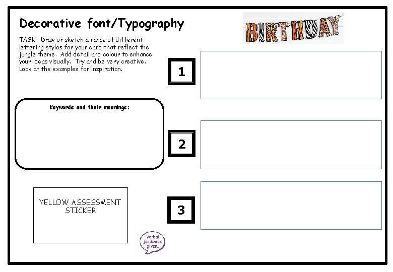 Decorative font/Typography TASK: Draw or sketch a range of different lettering styles for your Decorative font/Typography TASK: Draw or sketch a range of different lettering styles for your