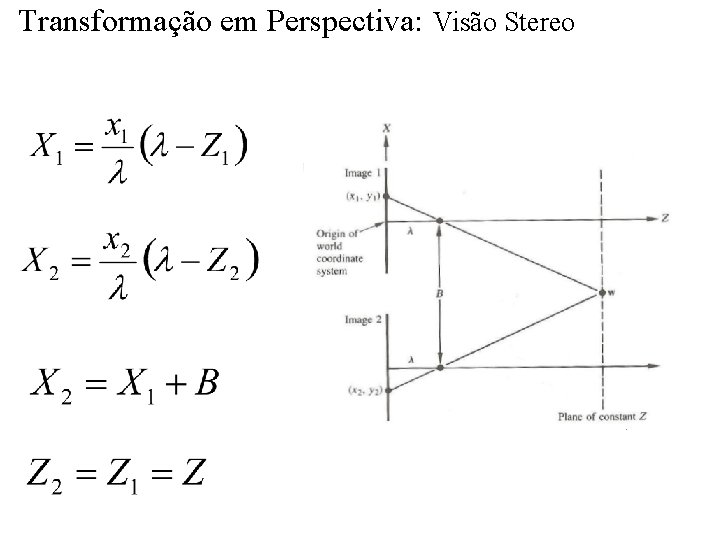 Transformação em Perspectiva: Visão Stereo 