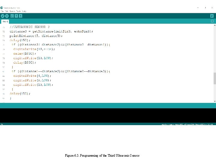 Figure 6. 5. Programming of the Third Ultrasonic Sensor 