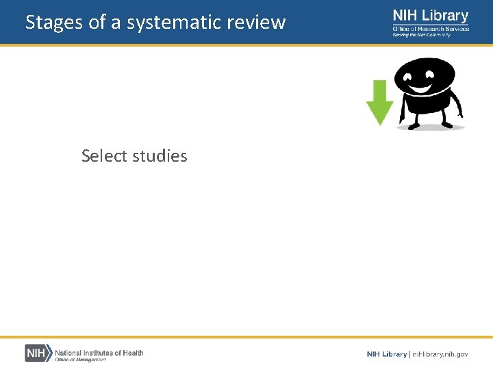 Stages of a systematic review Develop A Focused Research Question Define Inclusion And Exclusion