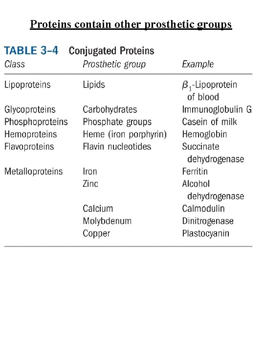 Proteins contain other prosthetic groups 