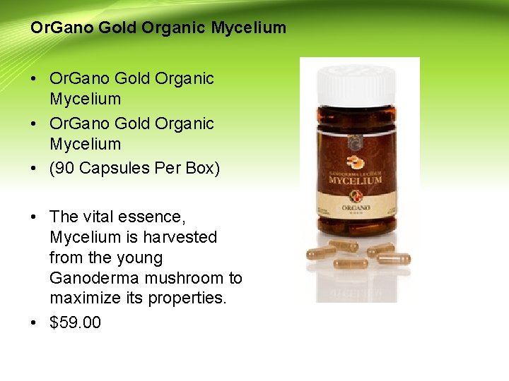 Or. Gano Gold Organic Mycelium • Or. Gano Gold Organic Mycelium • (90 Capsules