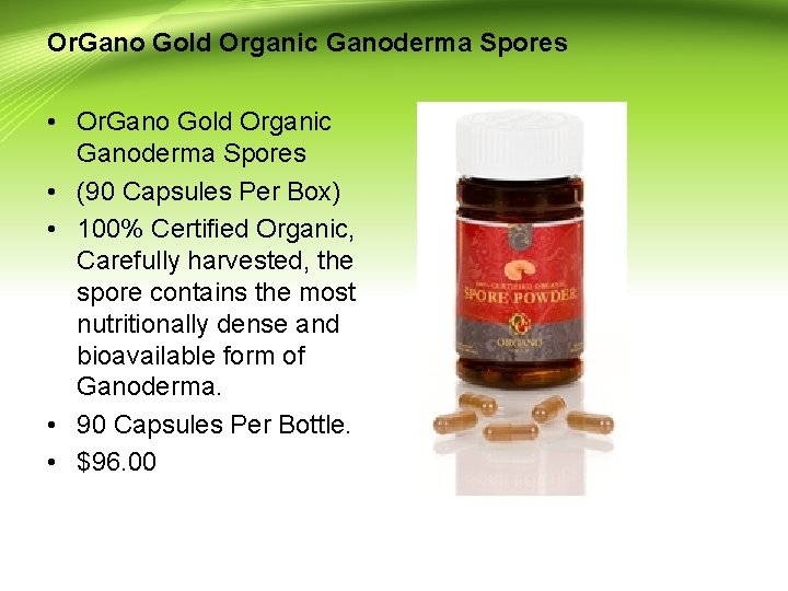 Or. Gano Gold Organic Ganoderma Spores • Or. Gano Gold Organic Ganoderma Spores •