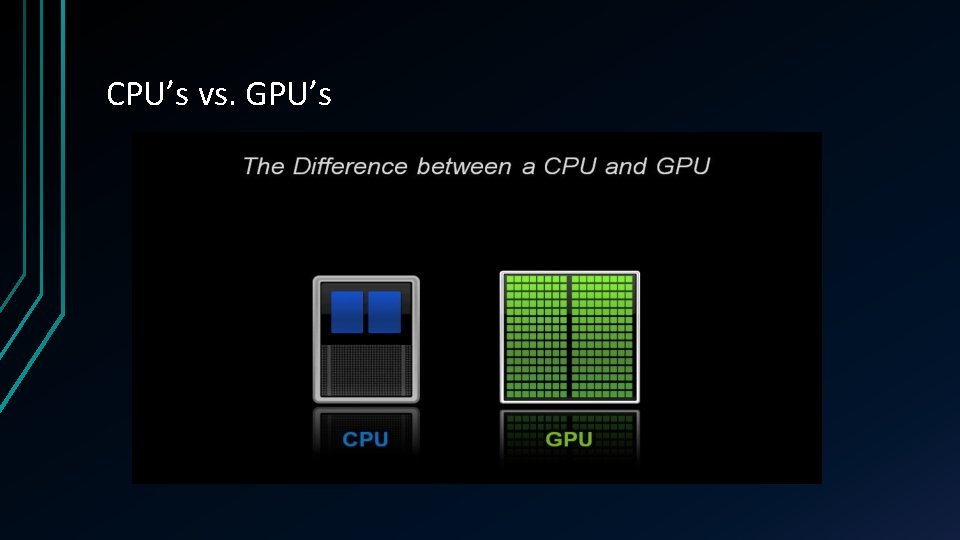 CPU’s vs. GPU’s 