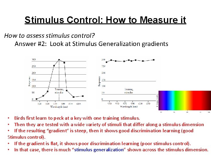 Stimulus Control: How to Measure it How to assess stimulus control? Answer #2: Look